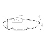 ΜΠΑΡΑ ΟΡΟΦΗΣ ΑΛΟΥΜΙΝΙΟΥ 84cm ΜΑΥΡΗ SILENZIO CX ORIGINE SYSTEM ( STANDARD / FLUSH RAILING)NORDRIVE - 1 ΤΕΜ. - Image 2