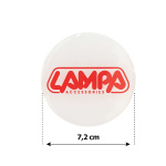 LAMPA ΑΥΤΟΚΟΛΛΗΤΑ ΖΑΝΤΩΝ 7,2 cm ΛΕΥΚΟ/ΚΟΚΚΙΝΟ ΣΜΑΛΤΟΥ - 4 ΤΕΜ. - Image 2