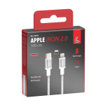 ΚΑΛΩΔΙΟ ΦΟΡΤΙΣΗΣ/ΜΕΤΑΦΟΡΑΣ ΔΕΔΟΜΕΝΩΝ USB TYPE C>APPLE 8 PIN  IRON 2.0 3000mA/30W ΑΣΗΜΙ 100cm LAMPA - 1 ΤΕΜ. - Image 2